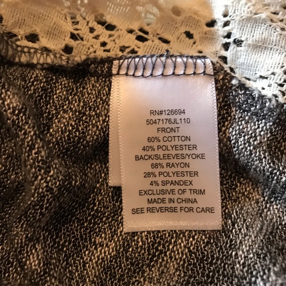 Lace front cardigan by Spoiled - size Small - Picture 7 of 8